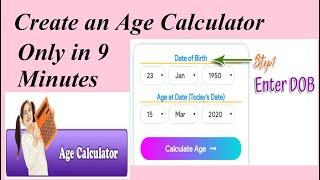 Create an Age Calculator using Javascript, CSS and HTML.