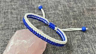 2 Color Bracelet Tutorial | Macrame Bracelet with Basic Knot | Simple and Quick Macrame Bracelets
