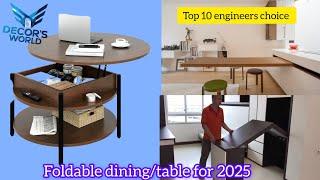 Folding dining table||Foldable dining table||folding dining table design ideas