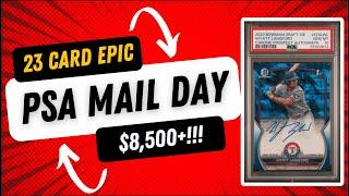 INSANE PSA MAIL DAY - 23 CARDS $8500 VALUE - FINANCIAL BREAKDOWN INCLUDED