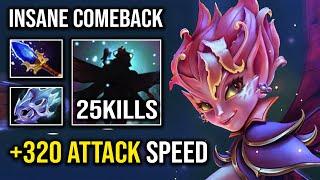 Ultimate Machine Gun +320 Attack Speed Dark Willow Insane COMEBACK with Infinite Shadow Realm Dota 2