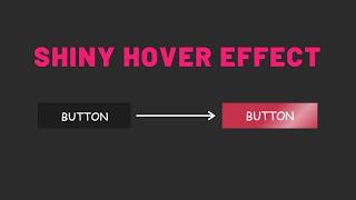 Shiny button hover effect using html5 and css3