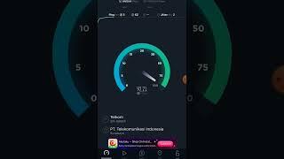 Speed test ISP Indihome up to 100 Mbps