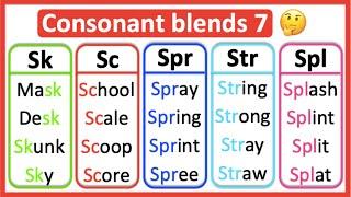 Consonant blends 7  | Phonics lesson | Learn with examples