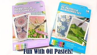 Making Palette Knife Art With Oil Pastels! Boyle Pastels Kits