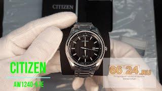 CITIZEN AW1240-57E Мужские японские кварцевые часы с сапфировым стеклом и титановым браслетом