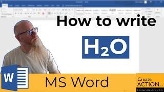 How to write H2O in Microsoft Word! (also works in Google Docs)