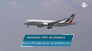 Billetes de rifa del avión presidencial que no se vendan serán enviados a Salud: AMLO