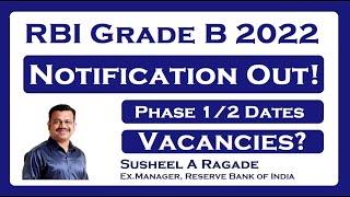 RBI Grade B 2022 Notification Out !