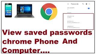 How to view saved passwords chrome