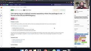 GitLab: How to fetch packages from npmjs.com