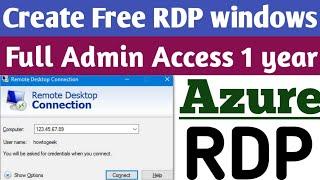 Create free RDP in 2023 | Azure RDP for windows| Virtual machine