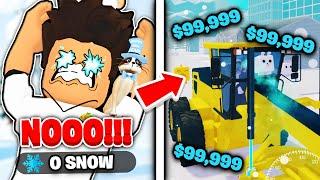 I Got BEST SNOW PLOWER in Roblox Snow Plow Simulator...