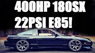 400HP SR20DET 180SX 22PSI ON ETHANOL 4K ! Walk around and Revs!