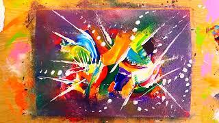 Colorful Abstract Painting | Fun With Acrylics | Easy & Simple | Inspirational Art