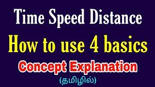 Time, Speed & Distance - Basic Concept Explanation | Aptitude Tricks in Tamil