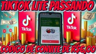 TIKTOK LITE PASSANDO CÓDIGO E PAGANDO R$6 POR CADA CÓDIGO DE CONVITE