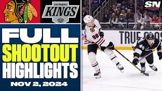 Chicago Blackhawks at Los Angeles Kings | FULL Shootout Highlights - November 2, 2024