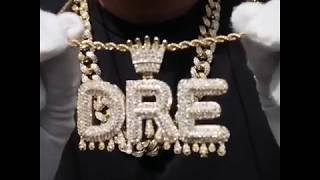 Phenom Gold - Custom Bubble Necklace (Royal Drip) Iced Out