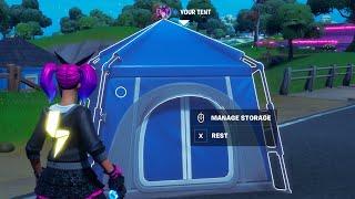 Recover health by resting in a Tent - Fortnite Challenge Guide