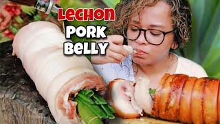 Lechon Pork Belly Recipe Cooked in Charcoal