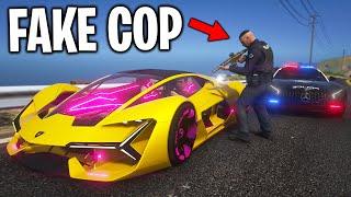 Stealing Cars as Fake Cop in GTA 5 RP!