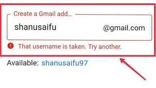 Google Account & Play Store Account Fix That Username is taken. Try Another problem solve