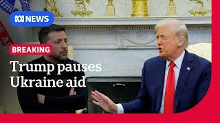 Trump pauses military aid to Ukraine | ABC NEWS