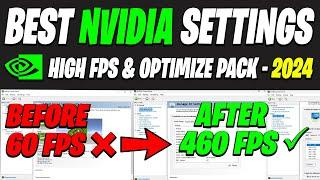 Nvidia Control Panel Best Settings For Gaming (2024) HIGH FPS & NVIDIA Optimize Pack!