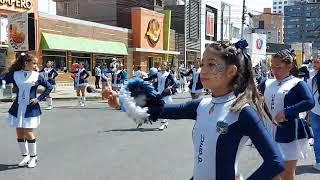 Bastoneras y Banda de Paz UE Pérez Pallares - Desfile Bicentenario Batalla de Pichincha - Parte 1