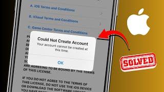 How to Fix Your Account Cannot Be Created At This Time Apple ID | iPhone | iPad | 2024