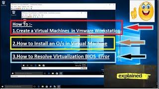 How to Create a Virtual Machine, Install Operating System in Vmware &  Solve BIOS Error.