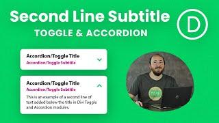 How To Add A Second Line Of Subtitle Text To Divi Toggle And Accordion Modules