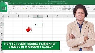 how to insert degree Fahrenheit symbol in Microsoft Excel?