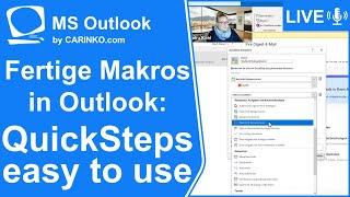 Indra Kohl Live - Fertige Makros in MS Outlook - QuickSteps zur Automatisierung nutzen - carinko.com