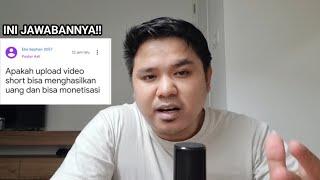 Apakah upload video shorts bisa menghasilkan uang dan bisa monetisasi ini Jawabannya andra winatta