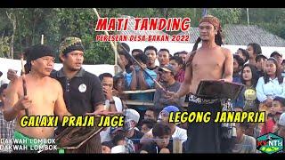 Mate Tanding Legong Janapria Melawan Galaxi Paguyuban Praje Jaga Jago di Peresean Bakan