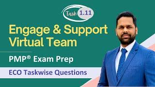 PMP® Exam Practice questions with Explanations | Task 1.11 Engage & support virtual team | PMP® Exam