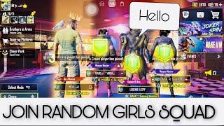 JOINING RANDOM GIRLS SQUAD ,LIKE A BOT || LIVIK || NFALIF YT || PUBG MOBILE