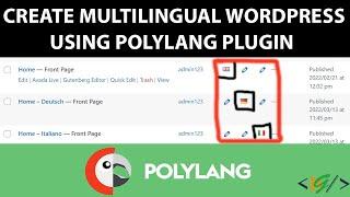 How to Create Multilingual WordPress | Polylang Multilingual Plugin Step by Step Install and Setup