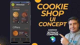 COOKIE SHOP UI CONCEPT in Android Jetpack Compose.