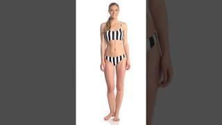 Volcom Women's Stripe Club Classic Bikini Bottom | SwimOutlet.com