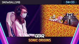 Sonic Origins by SnowballSMB in 34:33 - Awesome Games Done Quick 2025