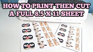 How to print then cut full page print then cut  Trick your Cricut to print then cut a full page hack