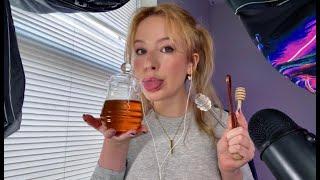 Tingle Master ASMR | Eating honey + three different honey spoon sounds