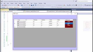 C# tutorial How to add button delete to remove row  in dataGridView without database in C#