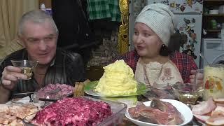 MUKBANG RUSSIA|УРА!!!! 8тыс.телезрителей!!!ТРАДИЦИОННОЕ ПЮРЕ, РЫБА,ШУБА,КОПЧЕНОСТИ и ИГРИСТОЕ!