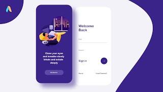 How to create Professional and Animated Login Signup Screen in kodular V2 with aia file|UI/UX Design
