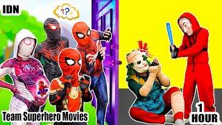 TIM SPIDER-MAN vs TIM BAD GUY||Menyelamatkan Spider-man dari JOKER dan JAHAT (Tindakan)