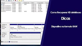 Como recuperar HD, SSD defeituoso (Raw)